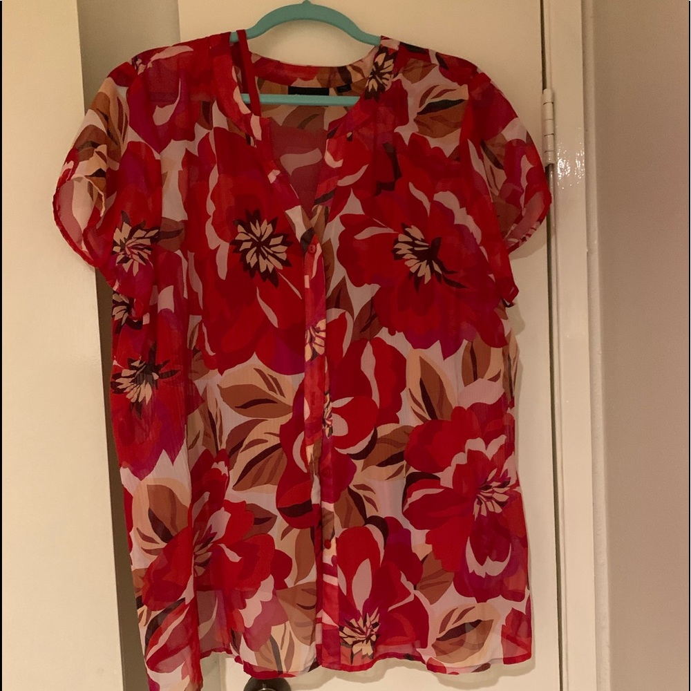 Sheer blouse Avenue sz 22